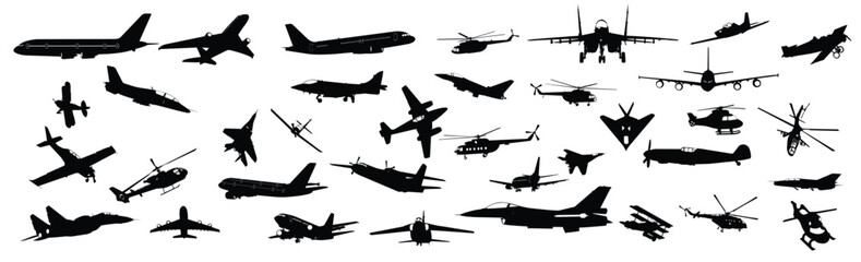 Airplanes vector set