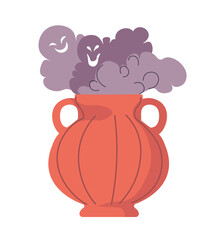 Haunted jar with ghostly faces