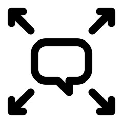 broadcast message, bulk message, mass message, sending message, spamming, communication center, communications outline icon