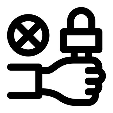 recommend clip art: press embargo, news embargo, news, journalism, journalist, banned, restriction outline icon