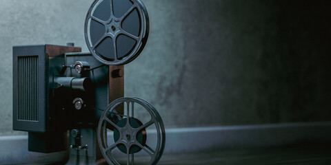 cinema movie concepts copy space backgrounds. 3d rendering