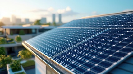 Obraz premium A close-up of an energy-efficient home with integrated solar panels, rainwater harvesting, and zero-waste composting systems, photo-realistic, eco-friendly residential technology