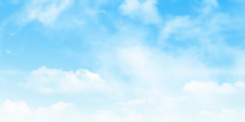 Beautiful sky with summer clouds. Sky and clouds background. Blue sky with clouds