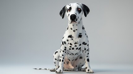 A cute black and white Dalmatian - portrait pet