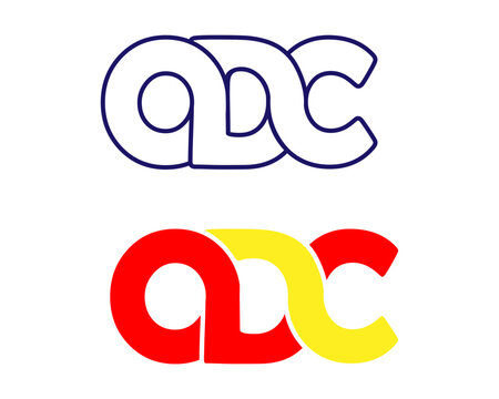 3d text with symbol odc vector logo