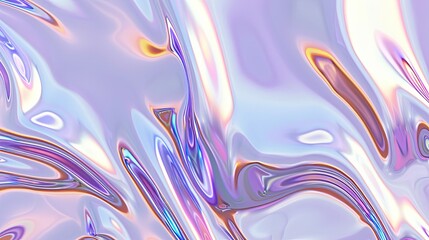 Fototapeta premium 3d rendering liquid surface holographic iridescent texture.