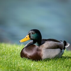 Obraz premium American black duck, AI generated