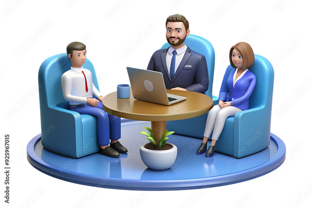 Poster hiring interviews conducted in a modern virtual setting for remote recruitment and talent acquisitio