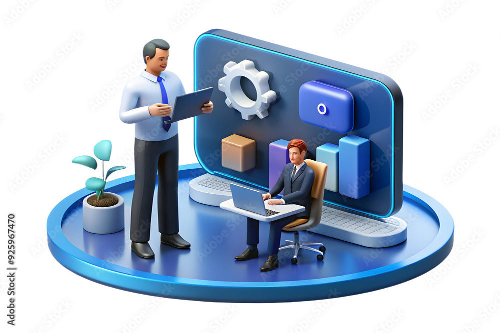 Poster virtual it support enhancing seamless meetings with advanced tools in a sleek digital workspace - st