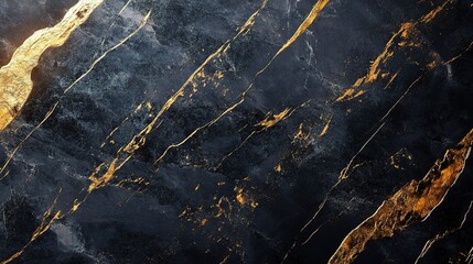 Dark Blue and Gold Marble Texture 