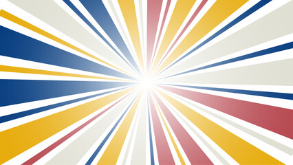 Bright multicolor rays sunburst background