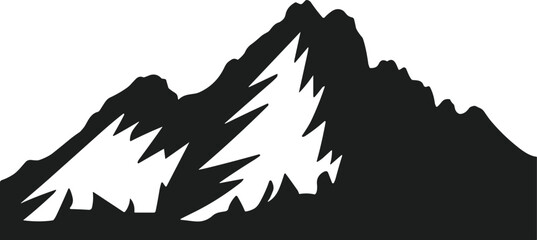 A mountain silhouette vector