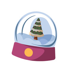 Christmas Tree in Snow Globe