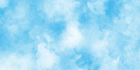 shiny beautiful light blue cloudy sky, light sky or ocean blue watercolor abstract background, watercolor background concept abstract cloudy sky, cloudy and grunge blue watercolor background texture.
