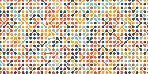 Seamless metaball pattern concept. Multicolor vector concept