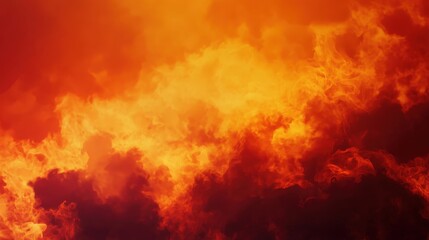 Obraz premium Orange and Red Fire Smoke Background.