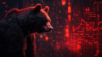 Banner Design for a Bear Market Highlighting the Fall in Cryptocurrency Values