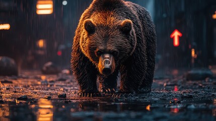 Bearish Cryptocurrency Market Banner Showing Despair and Decline