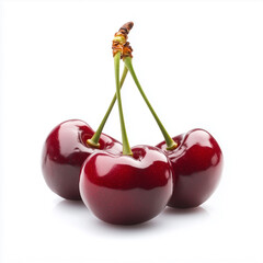 Red Cherry, Isolated on white background