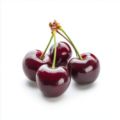 Red Cherry, Isolated on white background