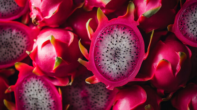 close up of dragon fruit 