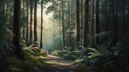 Obraz premium Sunlight Through the Trees