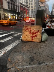 say i love you new york love amore rosso graffiti 