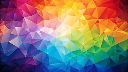 Abstract geometric print with rainbow colored polygonal shapes, abstract,geometric, print, rainbow, colored, polygonal, shapes