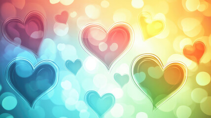 speech bubbles in shape of hearts background, high definition photo