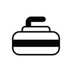 Curling vector icon
