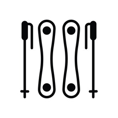 Ski Equipment vector icon