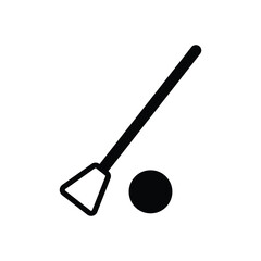 Broomball vector icon