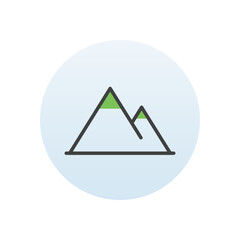 Mountain Skiing vector icon