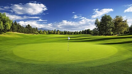 Serene Golf Course Putting Green
