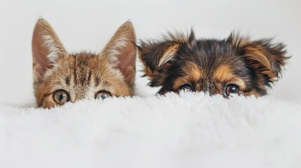 Pets Looking Out from the Porch