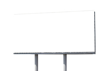 Obraz premium Large blank billboard isolated on a transparent or white background.