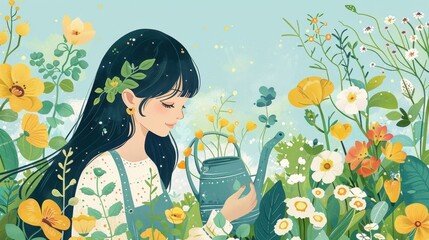 Gardening: The calming pursuit of gardening involves watering plants, caring for flowers, and spending peaceful time in nature, enhancing your connection with the environment. 