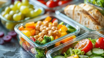 Preparing Lunch: Prepare a balanced, nutritious lunch to pack for work or school, making sure you're set with a healthy meal for later in the day.
