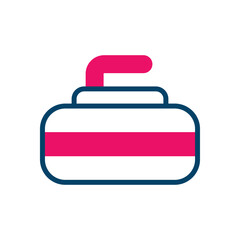 Curling vector icon