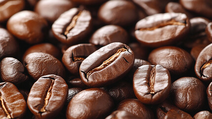 Macro Shot of Roasted Coffee Beans