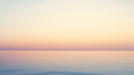 Peaceful Sunset Over Calm Ocean 
