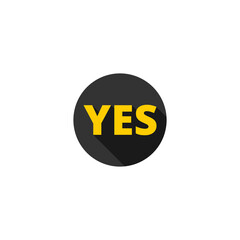 Yes icon isolated on transparent background