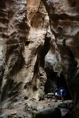 Avakas Gorge Nature Trail in Cyprus. View from inside the gorge on mountain walls.