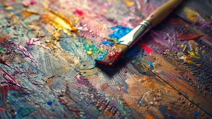 Fototapeta premium Creative Activity: Participating in creative hobbies such as sketching, painting, or writing to spark imagination, relieve stress, and enjoy a sense of artistic fulfillment. 