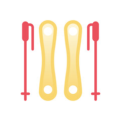 Ski Equipment vector icon