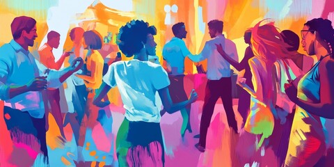 Detailed view of people dancing and enjoying music at a party, capturing the lively and energetic spirit of social gatherings