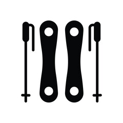 Ski Equipment vector icon