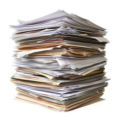 Stack of Paperwork Isolated on Transparent Background PNG

