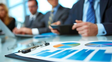 Businessman analyzing a chart displaying gold and cryptocurrency price trends on a digital tablet 