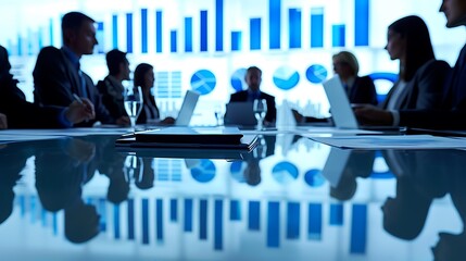 Diverse group of investors at a conference, discussing global financial trends and opportunities